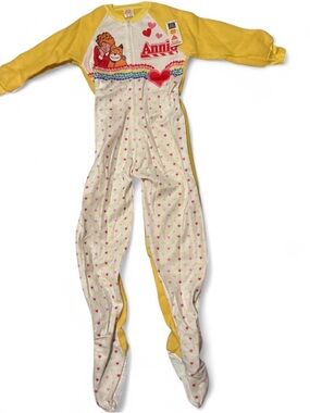 Vintage 1981 Annie Musical Footed Onesie Pajamas NWT Obion USA Kids 10-12 Rare